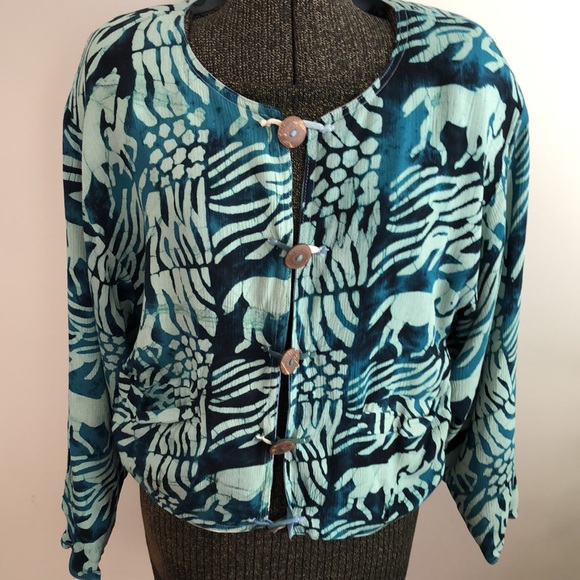 Reversible Batik Indonesian Jacket NEW Size Small Cruisewear - Picture 1 of 13